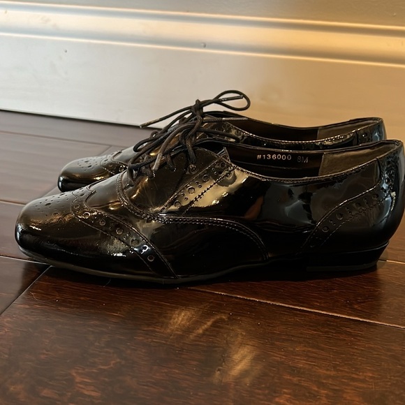 Walking cradles Mark Lemp black patent leather shoe 8 - Picture 4 of 14
